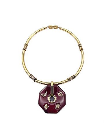 Givenchy GIVENCHY Vintage Necklace Choker Metal Gold Women's (view 1)