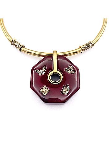 Givenchy GIVENCHY Vintage Necklace Choker Metal Gold Women's (view 2)