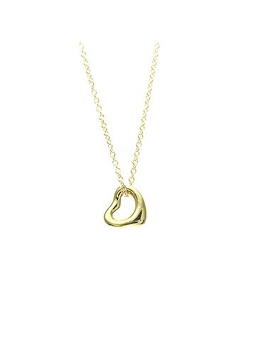 Tiffany & Co. Tiffany Open Heart Extra Mini Necklace Yellow Gold (18K) No Stone Men,Women Fashion Pendant Necklace (Gold) (view 2)