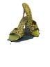 Nine West Animal Print Green Yellow Heels Size 7 1/2 - photo 1