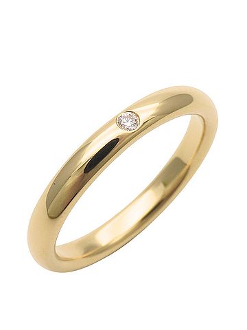 Tiffany & Co. Tiffany &amp; Co. Stacking Band Ring, K18YG, 1PD Diamond, Elsa Peretti, Women's. (view 2)
