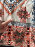 Rococo Sand 100% Silk Aztec Or Tribal Print Casual Dress Size M - photo 6