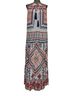 Rococo Sand 100% Silk Aztec Or Tribal Print Casual Dress Size M - photo 1