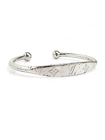 Louis Vuitton Louis Vuitton LOUIS VUITTON Bangle Jonc Monogram Metal Silver Women's M64840 h32327a (view 2)
