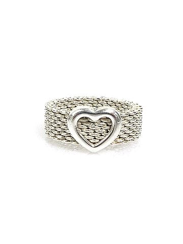 Tiffany & Co. Tiffany &amp; Co. Somerset Heart Ring, Sterling Silver 925, Women's, e62039 (view 1)