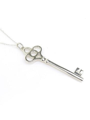 Tiffany & Co. Tiffany &amp; Co. Crown Key Necklace, Sterling Silver 925, Women's, h32328 (view 1)