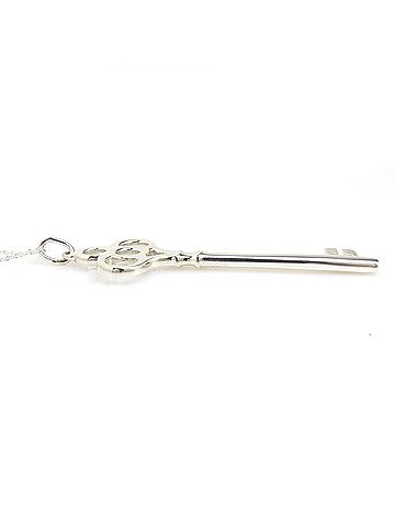 Tiffany & Co. Tiffany &amp; Co. Crown Key Necklace, Sterling Silver 925, Women's, h32328 (view 2)