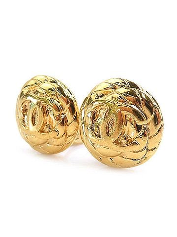 Chanel Chanel earrings, metal, gold, women's, r11297i (view 2)