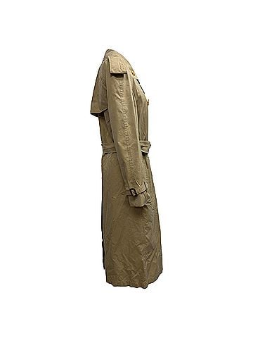 Burberry Burberry Double-Breasted Belted Trench Coat in Beige Cotton (view 2)