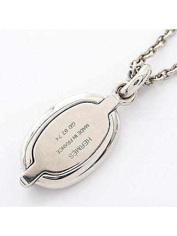 Hermès Hermes Chaine d'Ancre Mini Maillon PM Marron Glacé Necklace, Stainless Steel, Women's, Beige (H100053FP55) (view 2)