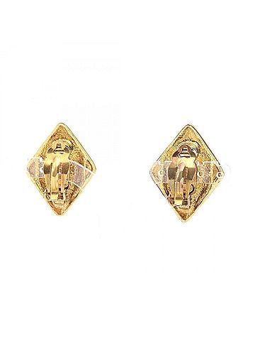 Chanel Chanel Coco Mark Diamond Earrings, Gold Plated (GP), Women's, Tone (view 2)