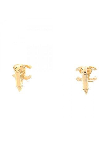 Chanel Chanel Coco Mark Earrings, Gold Plated (GP), Women's, Tone (view 2)