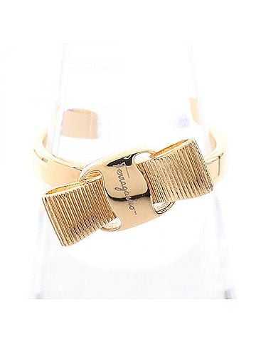 Salvatore Ferragamo Salvatore Ferragamo Villa Ribbon Ring - Gold Plated (GP) Women's Tone (view 1)