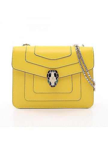 Bvlgari Bulgari BVLGARI Serpenti Forever Small Shoulder Bag Handbag Leather Women's Yellow (view 1)