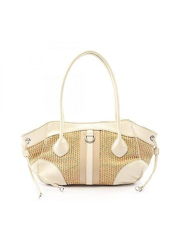 Prada Prada PRADA Tote Bag Handbag Leather Raffia Women's Beige/White (view 1)