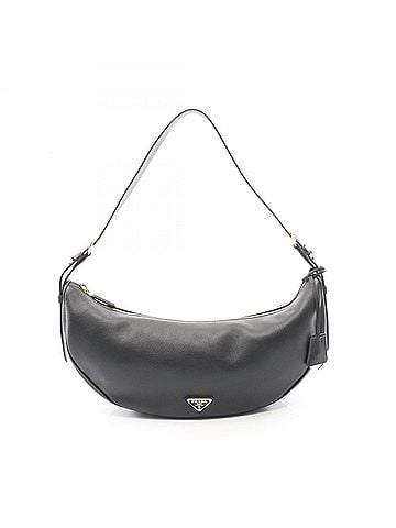 Prada Prada Demi Lune Large Shoulder Bag/Handbag, Leather, Women's, Black (view 1)