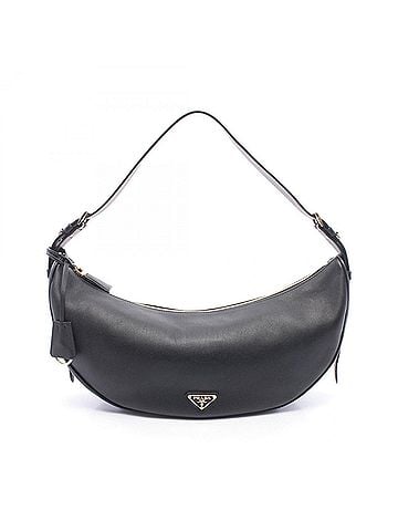 Prada Prada Demi Lune Large Shoulder Bag/Handbag, Leather, Women's, Black (view 1)