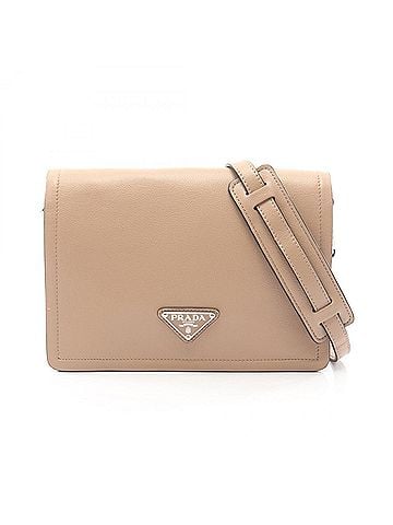 Prada Prada GLACE'CALF Shoulder Bag/Handbag, Leather, Women's, Beige, 1BD296 (view 1)