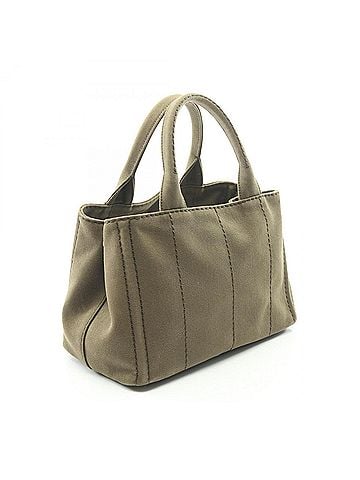 Prada Prada Canapa Tote Bag/Handbag, Canvas, Women's, Khaki, 1BG439 (view 2)