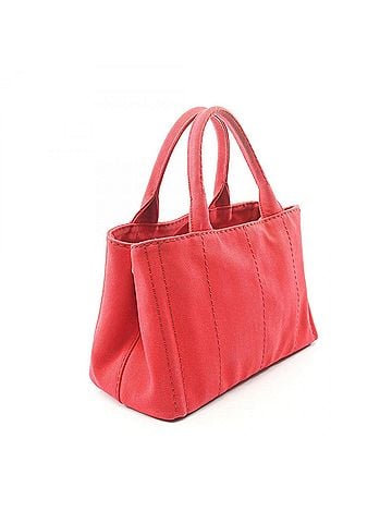 Prada Prada CANAPA 2-Way Tote Bag/Handbag, Canvas, Women's, Red (view 2)