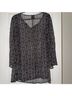 Ella Moss 100% Silk Paisley Black Gray Blouse Size S - photo 4