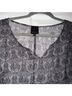 Ella Moss 100% Silk Paisley Black Gray Blouse Size S - photo 3