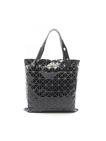 Bao Bao Issey Miyake BAO ISSEY MIYAKE PRISM Tote Bag Handbag, Coated Canvas, Women's, Black (view 1)