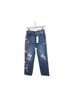 Driftwood 100% Cotton Floral Blue Jeans Size 27 waist - photo 1