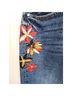 Driftwood 100% Cotton Floral Blue Jeans Size 27 waist - photo 3