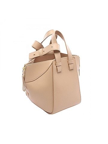 Loewe Loewe Hammock Handbag, Compact 2-Way Leather, Women's, Beige, A538H13X10 (view 2)