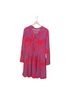 ModCloth 100% Polyester Floral Red Blue Casual Dress Size 12 - photo 1