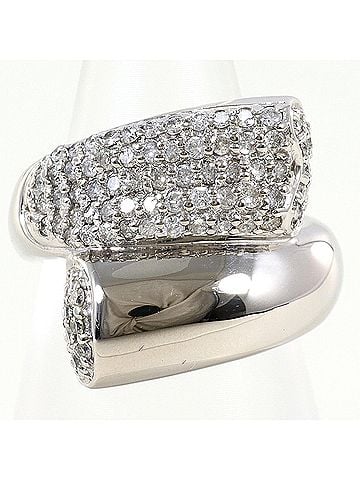 Unbranded K14 14K WG White Gold Ring with 0.86ct Diamond, Total Weight 9.4g, Jewelry (view 1)
