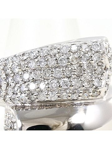 Unbranded K14 14K WG White Gold Ring with 0.86ct Diamond, Total Weight 9.4g, Jewelry (view 2)
