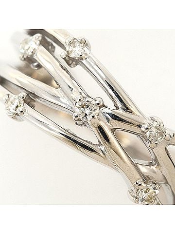 Unbranded 18K (18-karat white gold) ring with a 0.07ct diamond, total weight 3.6g. Jewelry. (view 2)