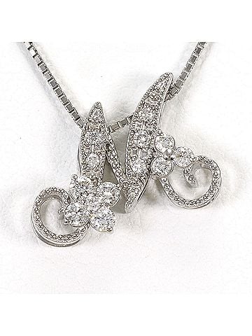 Unbranded 18K (18-karat white gold) necklace with 0.18ct diamond, total weight 3.2g, 45cm length. Jewelry. (view 1)