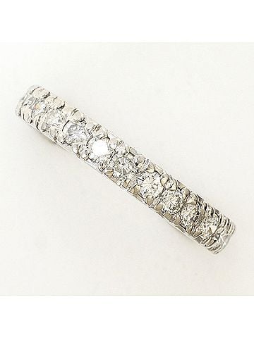 Unbranded Platinum ring, 1 diamond (1.00ct), card included, total weight 3.7g, jewelry. (view 1)