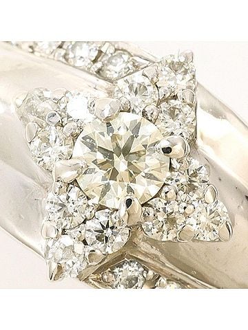 Unbranded PT900 Platinum Ring, 1 Diamond (0.38ct) and 0.229ct (VVS2 clarity), Total Weight 6.5g, Jewelry (view 2)