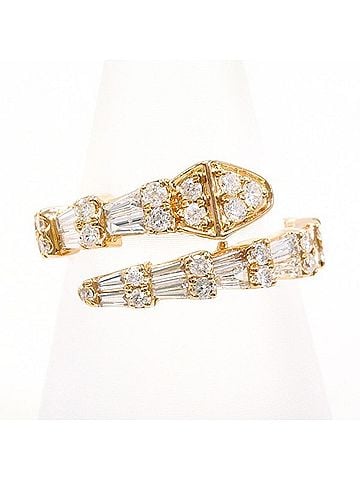Unbranded 18K (18-karat gold) Pink Gold Ring with 1.00ct Diamond, Card Design, Total Weight 2.5g, Jewelry (view 1)