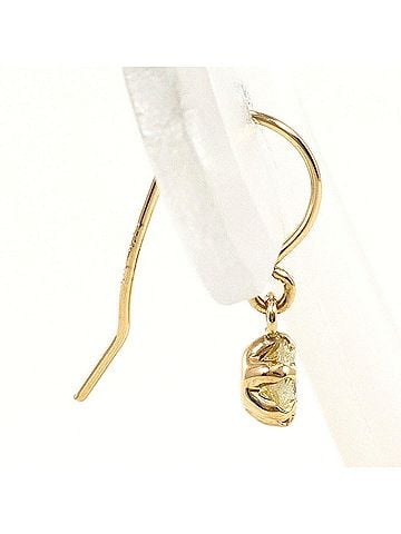 Unbranded K10 10K YG Yellow Gold Earring (Single Earring) with Diamond 0.13ct, Total Weight 0.1g, Jewelry (view 2)