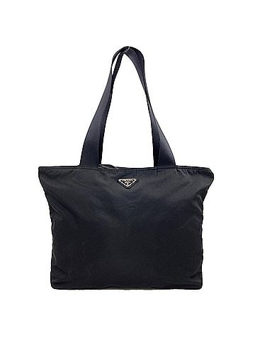 Prada Prada logo hardware tote bag, nylon, women's. PRADA (view 1)