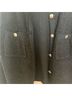Line & Dot Solid Black Cardigan Size M - photo 6