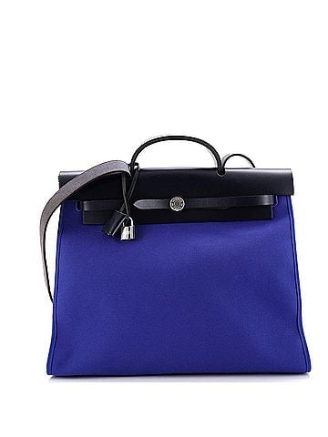 Hermès Herbag Zip Leather and Toile 39 (view 1)