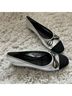 Schutz Silver Black Flats Size 9 - photo 4