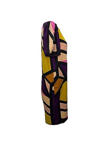 Diane von Furstenberg Diane Von Furstenberg Geometric Patterned Midi Dress in Multicolor Silk (view 2)