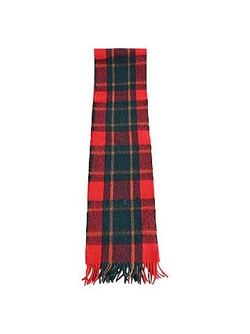 Saint Laurent Saint Laurent Scarf In Tartan in Red Wool (view 1)