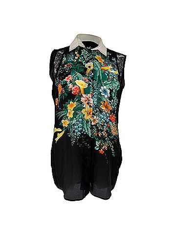 Sandro Sandro Printed Blouse in Black Polyamide (view 1)