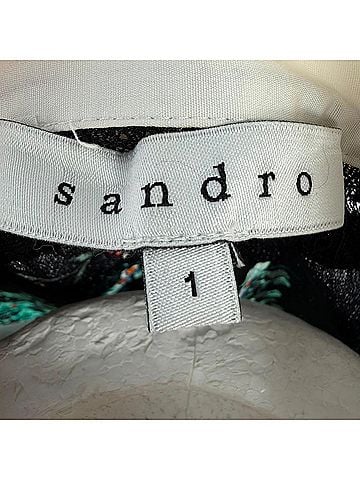 Sandro Sandro Printed Blouse in Black Polyamide (view 2)