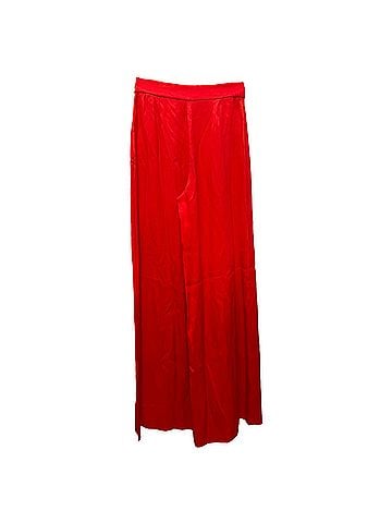 Temperley LONDON Temperley London Wide-Leg Trousers in Red Silk (view 2)