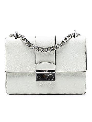 Prada Small Saffiano Sound Lock Chain Crossbody (view 1)
