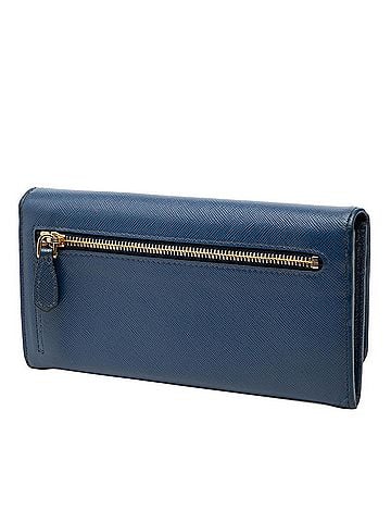 Prada Prada Bi-fold Long Wallet 1M1132 Blue Saffiano Leather Women's PRADA (view 2)